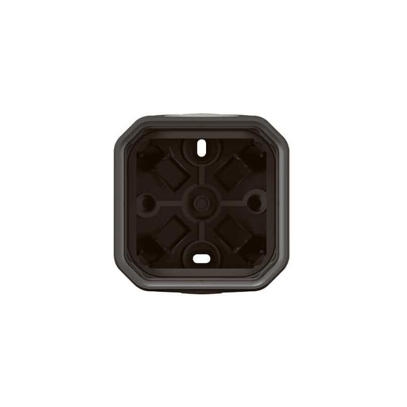 Boîtier saillie 1 poste Anthracite Plexo
