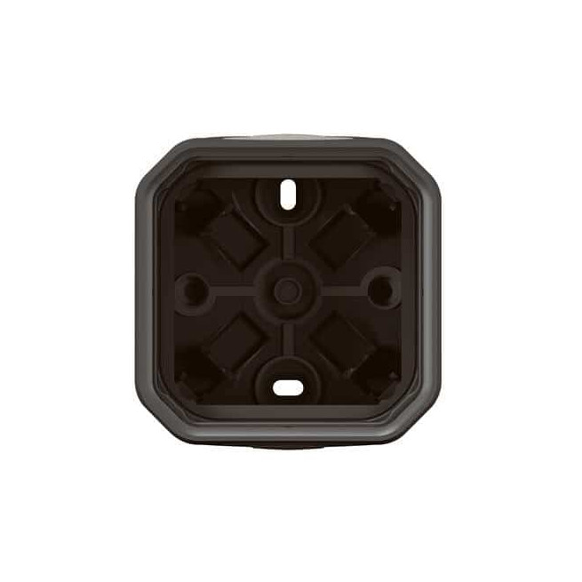 Boîtier saillie 1 poste Anthracite Plexo