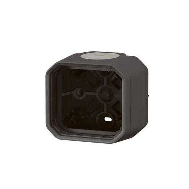 Boîtier saillie 1 poste Anthracite Plexo