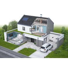 Gaine ICTA 3422 - Avec tire-fils - ∅ 25 mm - Couronne de 100 m - Vert RAL6029 - Sevvo expert