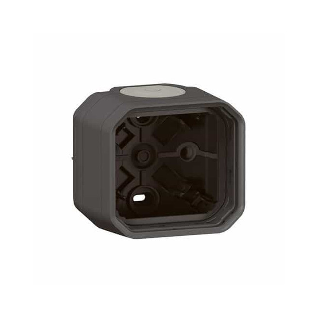 Boîtier saillie 1 poste Anthracite Plexo