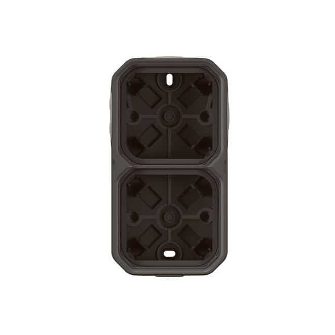 Boîtier saillie 2 postes Anthracite Plexo