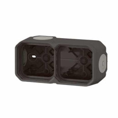 Boîtier saillie 2 postes Anthracite Plexo