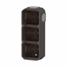 Boîtier saillie 3 postes Anthracite Plexo