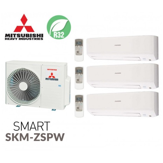 Tri-split SMART SCM50ZS-W + 2 SKM15ZSP-W + 1 SKM20ZSP-W Mitsubishi Heavy Industries