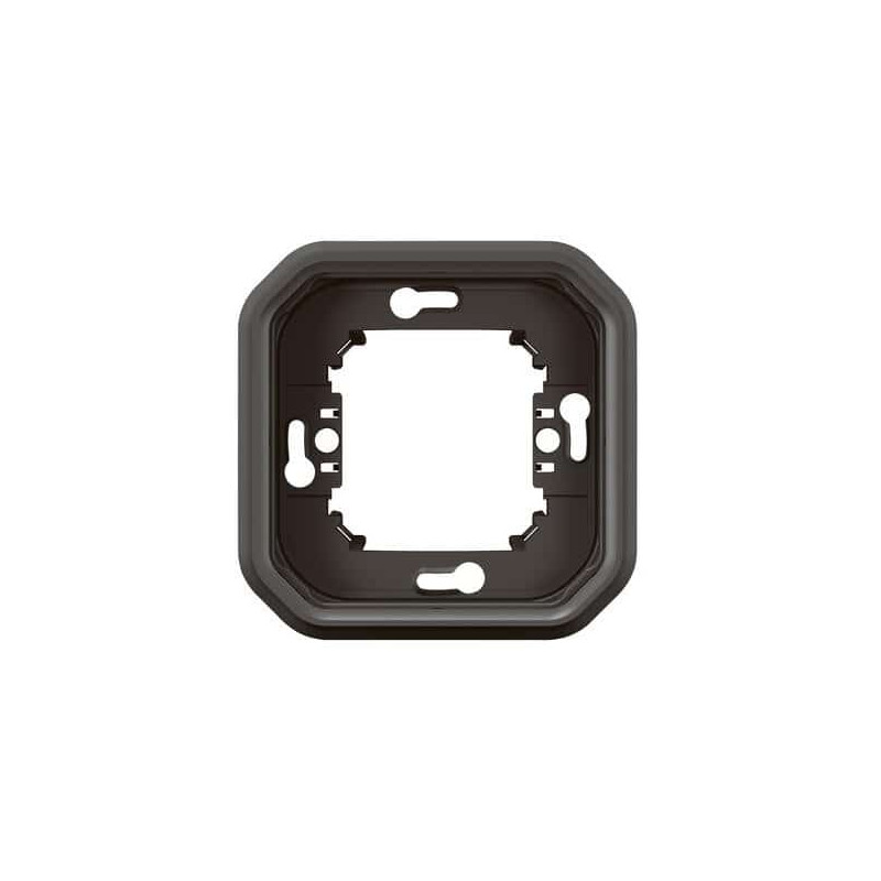 Support plaque 1 poste Anthracite Plexo