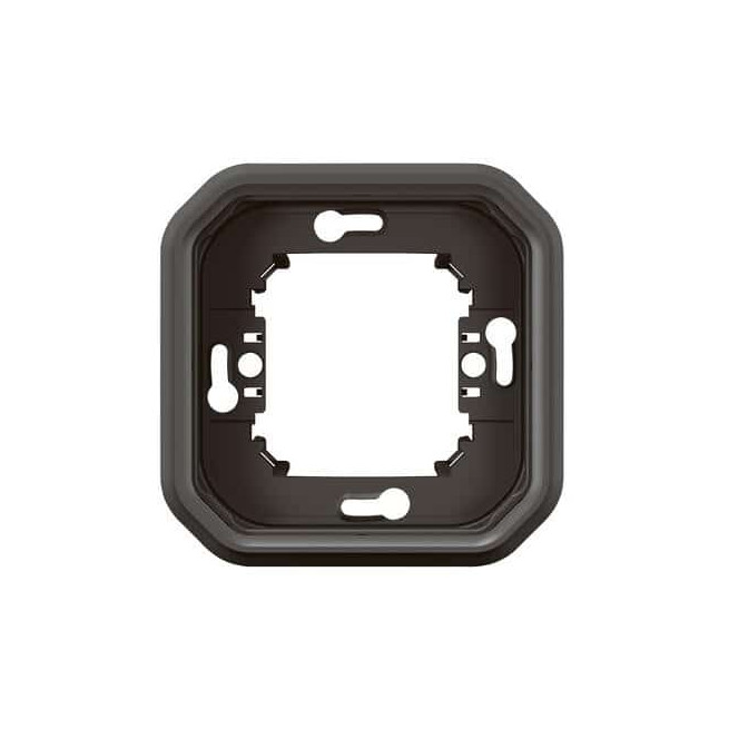 Support plaque 1 poste Anthracite Plexo