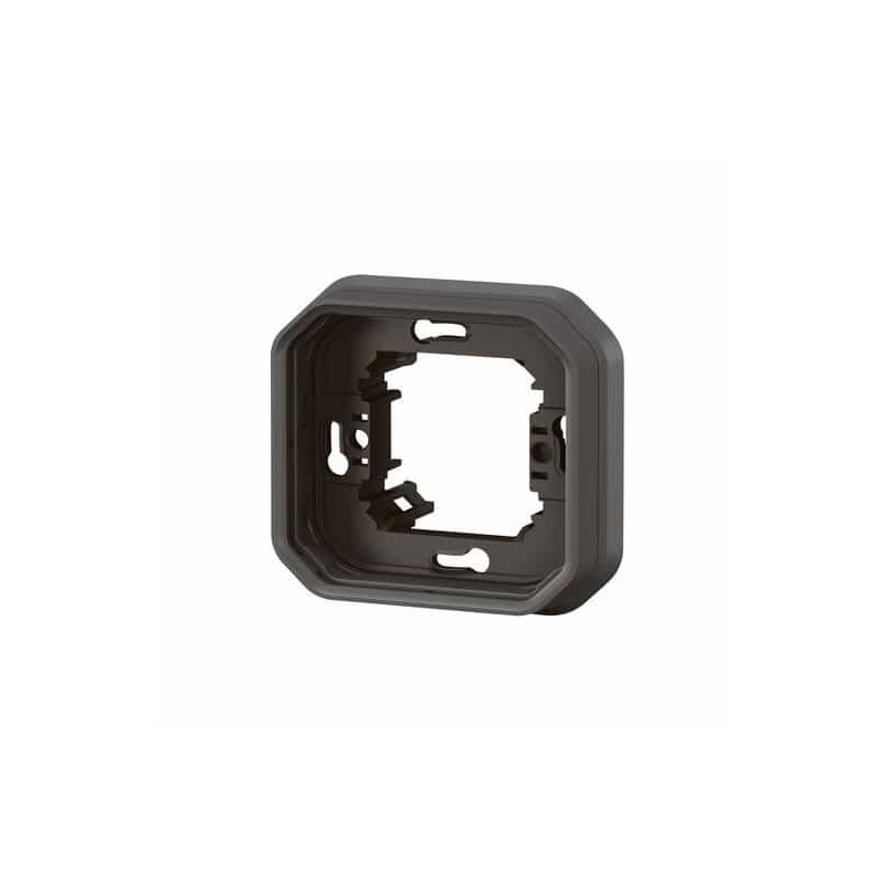 Support plaque 1 poste Anthracite Plexo