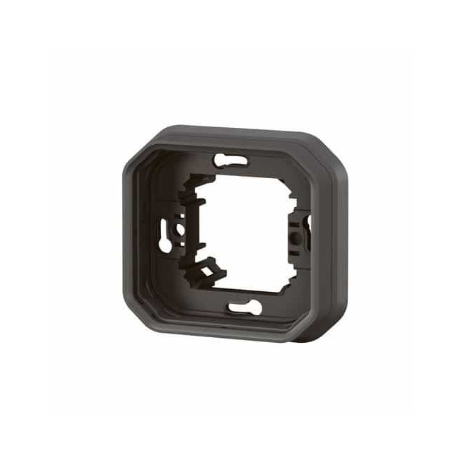 Support plaque 1 poste Anthracite Plexo