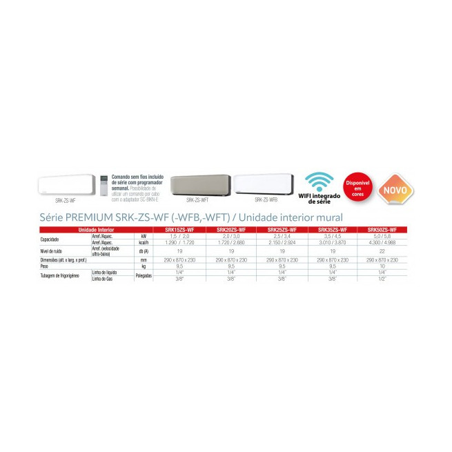 Tri-split PREMIUM SCM60ZS-W + 2 SRK15ZS-WFT + 1 SRK35ZS-WFT Mitsubishi Heavy Industries