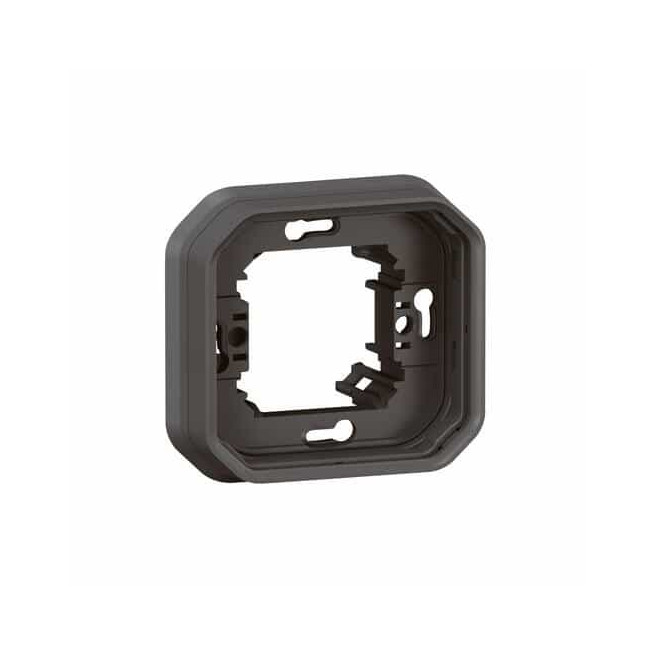 Support plaque 1 poste Anthracite Plexo