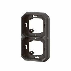 Support plaque 2 postes Anthracite Plexo