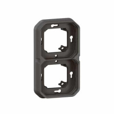 Support plaque 2 postes Anthracite Plexo