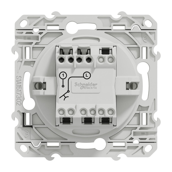 Poussoir symbole carillon Blanc Odace