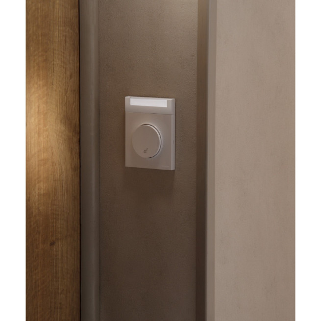 Poussoir symbole carillon Blanc Odace