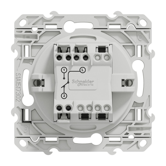 Va-et-vient lumineux témoin 10A Blanc Odace