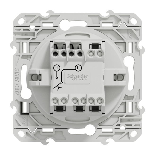 Poussoir avec porte-étiquette Blanc Odace