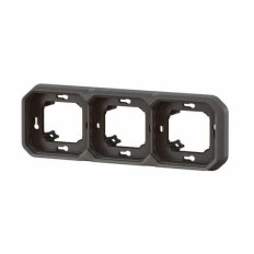 Support plaque 3 postes Anthracite Plexo