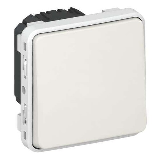 Interrupteur ou va-et-vient étanche Plexo composable IP55 10AX 250V - blanc