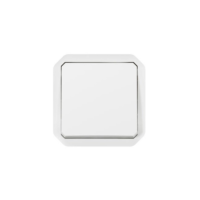 Interrupteur va-et-vient 10AX Blanc Plexo