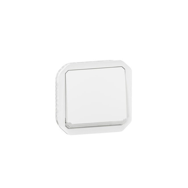 Interrupteur témoin 10AX Blanc Plexo