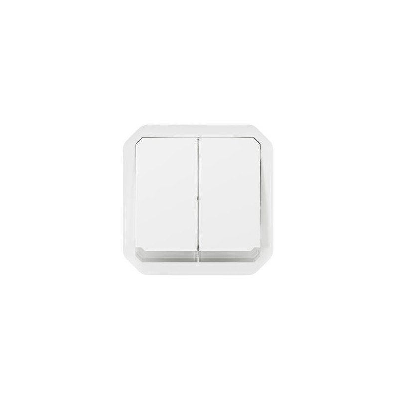 Double interrupteur lumineux Blanc Plexo
