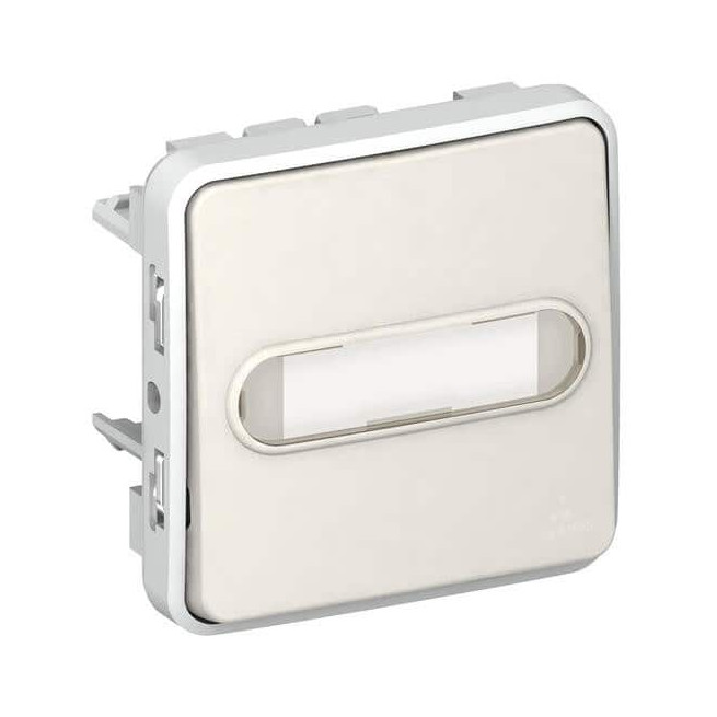 Poussoir lumineux porte-étiquette Blanc Plexo