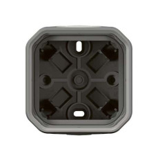 Boîtier saillie 1 poste membrane Gris Plexo