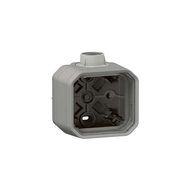 Boîtier saillie presse-étoupe PG16 Gris Plexo