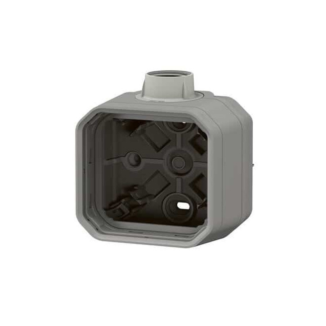 Boîtier saillie presse-étoupe PG16 Gris Plexo