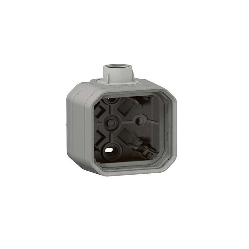 Boîtier saillie presse-étoupe ISO20 Gris Plexo