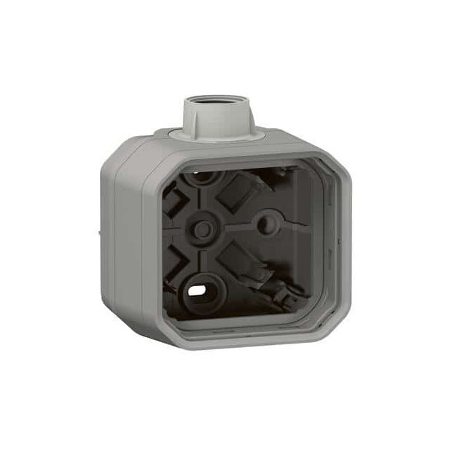 Boîtier saillie presse-étoupe ISO20 Gris Plexo