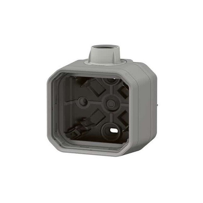 Boîtier saillie presse-étoupe ISO20 Gris Plexo