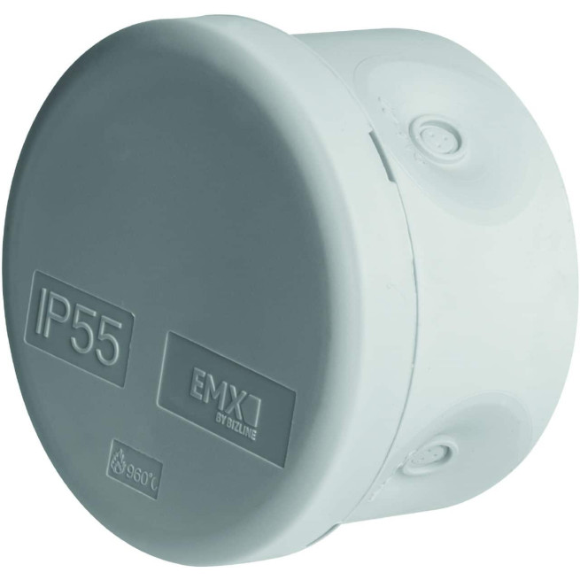 Pack de 100 boîtes de dérivation - IP55 - Ø 60 mm - Couvercle clipsé