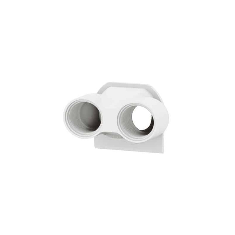 Embout presse-étoupe 2 entrées ISO20 Blanc Plexo