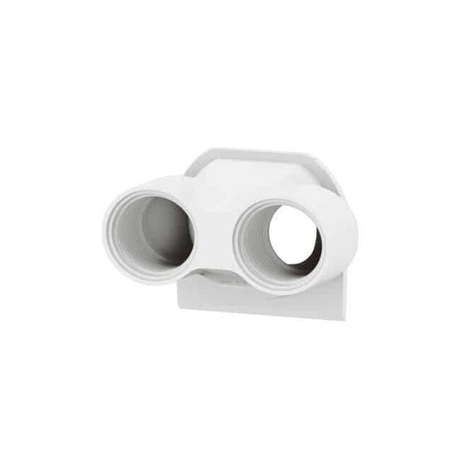 Embout presse-étoupe 2 entrées ISO20 Blanc Plexo