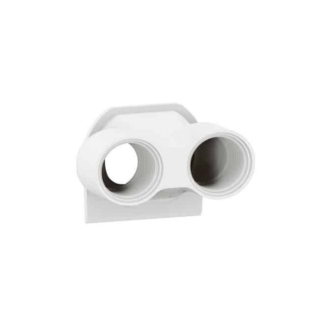 Embout presse-étoupe 2 entrées ISO20 Blanc Plexo