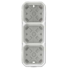 Boîtier saillie 3 postes Blanc Plexo
