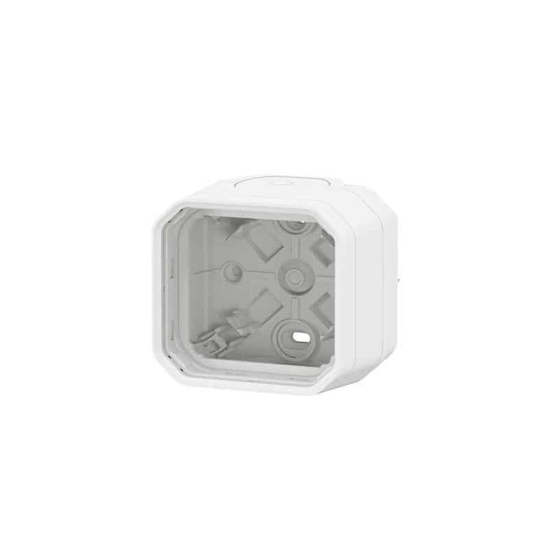 Boîtier saillie 1 poste Blanc Plexo
