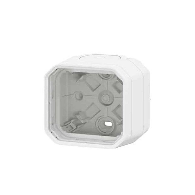 Boîtier saillie 1 poste Blanc Plexo