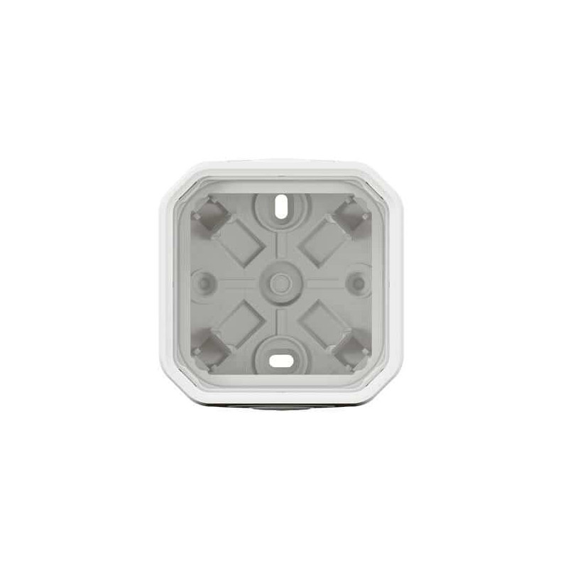 Boîtier saillie 1 poste Blanc Plexo