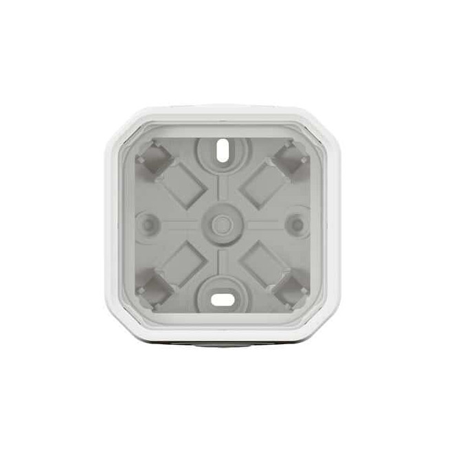 Boîtier saillie 1 poste Blanc Plexo