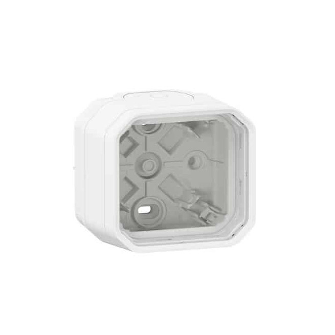 Boîtier saillie 1 poste Blanc Plexo