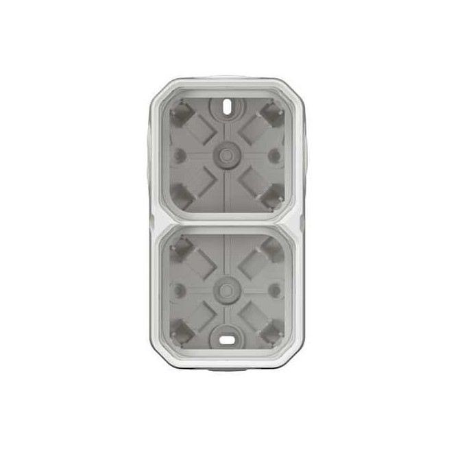 Boîtier saillie 2 postes Blanc Plexo