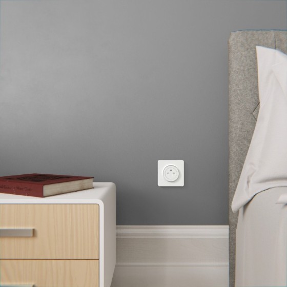 Odace Touch plaque 1 poste blanc