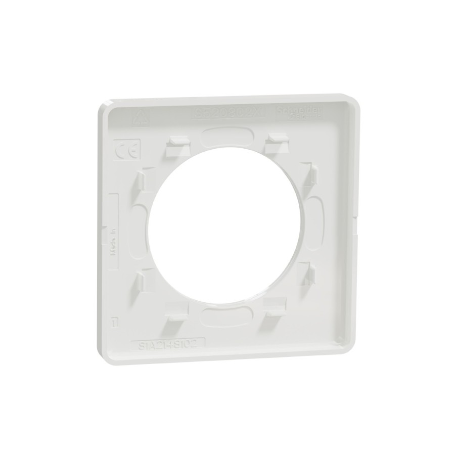 S520802KG-Appareillage-composable-milieu-de-gamme-Odace-Touch-plaque-1-poste-Kvadrat-perle-avec-liseré-blanc