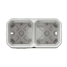 Boîtier saillie 2 postes Blanc Plexo