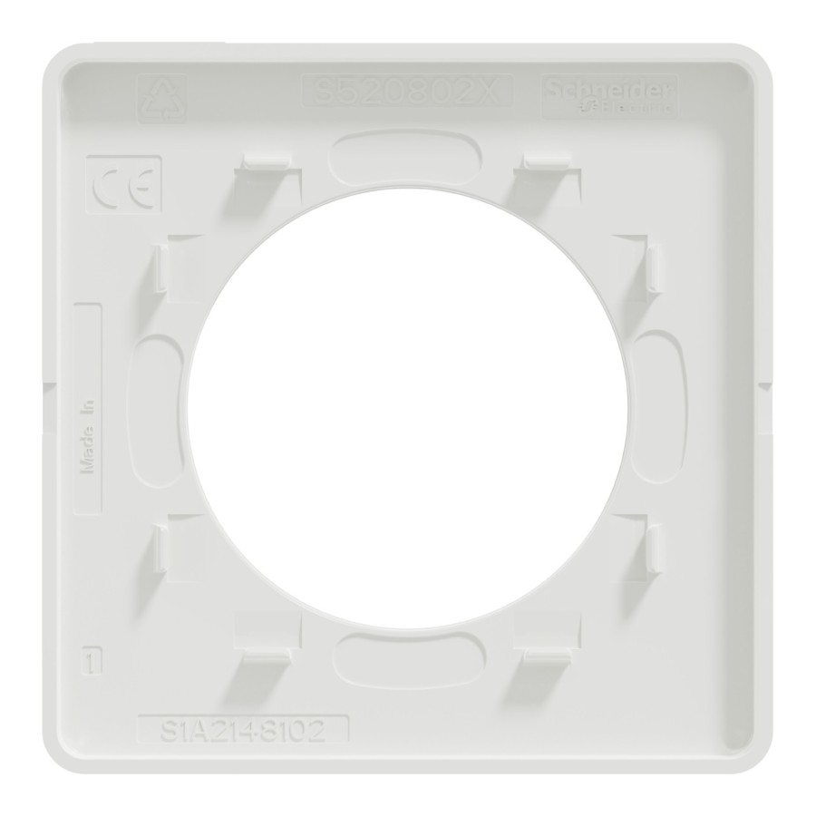 S520802KW-Appareillage-composable-milieu-de-gamme-Odace-Touch-plaque-1-poste-Kvadrat-craie-avec-liseré-blanc