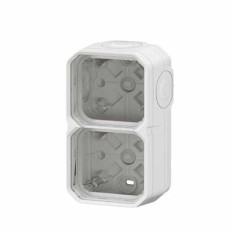 Boîtier saillie 2 postes Blanc Plexo