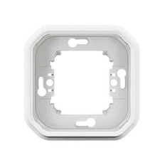 Support plaque 1 poste Blanc Plexo